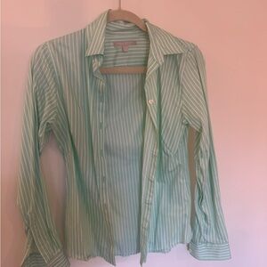 Banana Republic Mint Striped Shirt